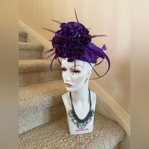 Elegant Purple Fascinator Hat